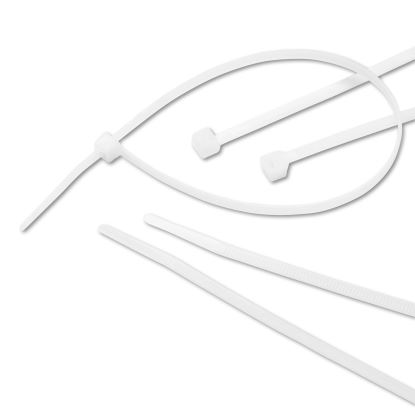 Nylon Cable Ties, 11 x 0.19, 50 lb, Natural, 500/Pack1