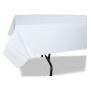 Paper Table Cover, Embossed Paper with Plastic Liner, 54" x 108", White, 20/Carton2
