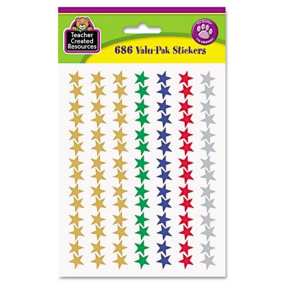 Sticker Valu-Pak, Foil Stars, 686/Pack1