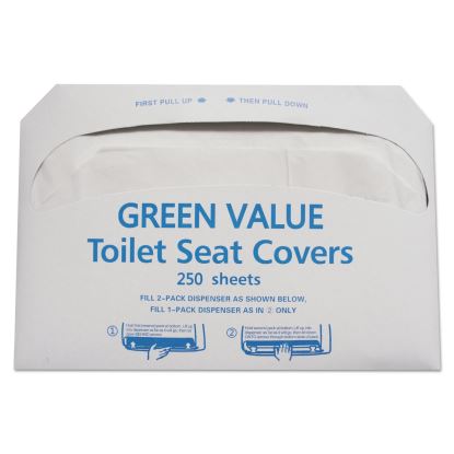 Half-Fold Toilet Seat Covers, 14.75 x 16.5, White, 5,000/Carton1