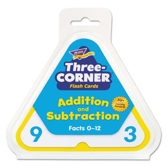 Three-Corner Flash Cards, Addition/Subtraction, 5.5 x 5.5, 48/Set1