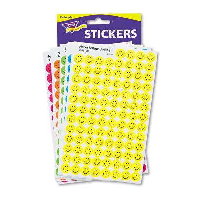 SuperSpots and SuperShapes Sticker Variety Packs, Neon Smiles, Assorted Colors, 2,500/Pack1