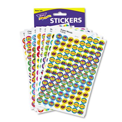 SuperSpots and SuperShapes Sticker Variety Packs, Positive Praisers, Assorted Colors, 2,500/Pack1