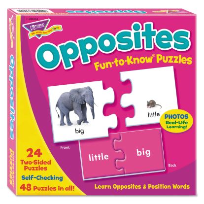 Fun to Know Puzzles, Opposites, Ages 3 and Up, 24 Puzzles1
