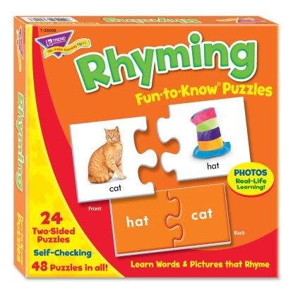 Fun to Know Puzzles, Ages 3 and Up, (24) 2-Sided Puzzles1