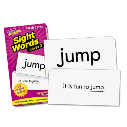 Skill Drill Flash Cards, Sight Words Set 2, 3 x 6, Black and White, 97/Set1