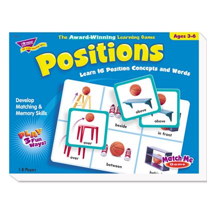 Positions Match Me Puzzle Game, Ages 5 to 8, 48 Cards/8 Game Boards1