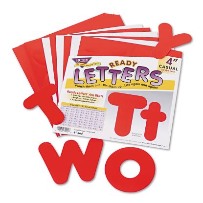 Ready Letters Casual Combo Set, Red, 4"h, 182/Set1