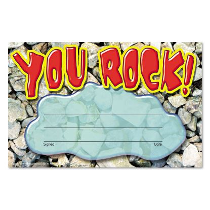 Recognition Awards, You Rock, 8.5 x 5.5, Assorted Colors, 30/Pack1