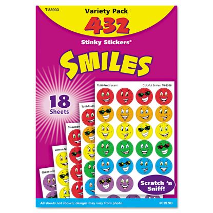 Stinky Stickers Variety Pack, Smiles, Assorted Colors, 432/Pack1