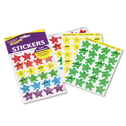 Stinky Stickers Variety Pack, Smiley Stars, Assorted Colors, 432/Pack1