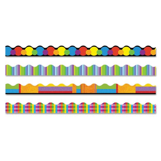 Terrific Trimmers Border Variety Set, 2.25" x 39", Collage, Assorted Colors/Designs, 48/Set1