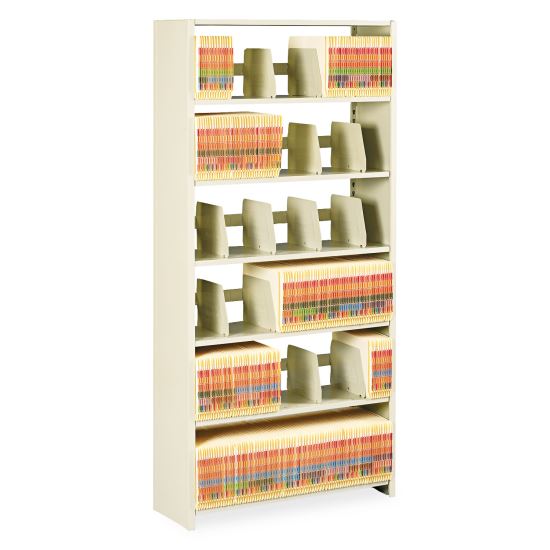 Snap-Together Steel Six-Shelf Closed Starter Set, 36w x 12d x 76h, Sand1