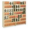 Snap-Together Steel Six-Shelf Closed Starter Set, 36w x 12d x 76h, Sand2