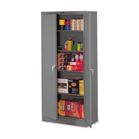 78" High Deluxe Steel Storage Cabinet, 36w x 18d x 78h, Medium Gray1