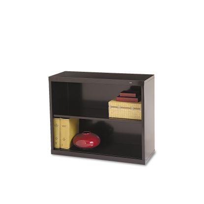 Metal Bookcase, Two-Shelf, 34.5w x 13.5d x 28h, Black1