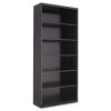 Metal Bookcase, Six-Shelf, 34.5w x 13.5d x 78h, Black2