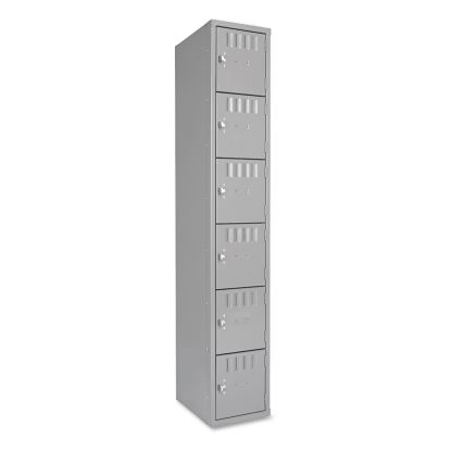 Box Compartments, Single Stack, 12w x 18d x 72h, Medium Gray1