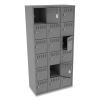 Box Compartments, Triple Stack, 36w x 18d x 72h, Medium Gray2
