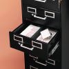 Eight-Drawer Multimedia/Card File Cabinet, Black, 15" x 28.5" x 52"2