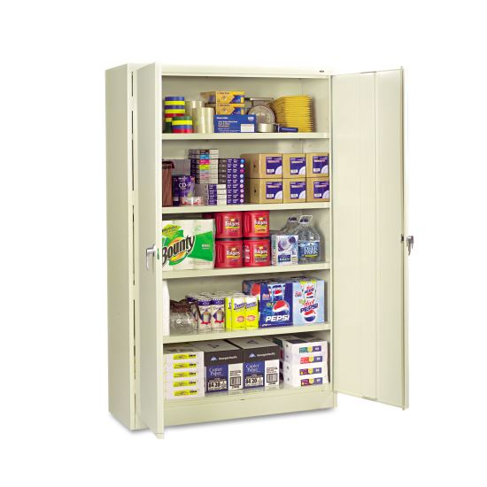 Assembled Jumbo Steel Storage Cabinet, 48w x 18d x 78h, Putty1