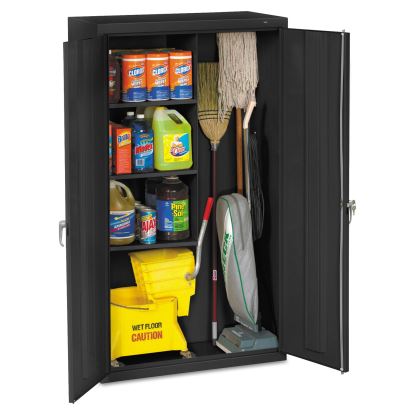 Janitorial Cabinet, 36w x 18d x 64h, Black1