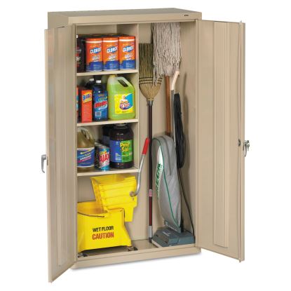 Janitorial Cabinet, 36w x 18d x 64h, Putty1