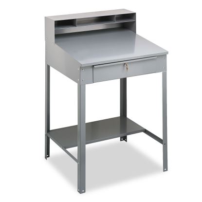 Open Steel Shop Desk, 34.5" x 29" x 53.75", Medium Gray1