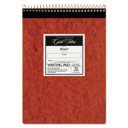 Gold Fibre Retro Wirebound Writing Pads, Wide/Legal Rule, Red Cover, 70 Antique Ivory 8.5 x 11.75 Sheets1