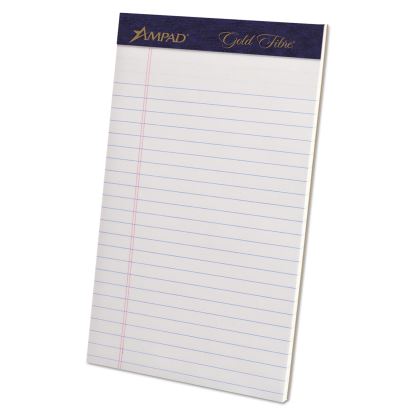 Gold Fibre Writing Pads, Narrow Rule, 50 White 5 x 8 Sheets, 4/Pack1