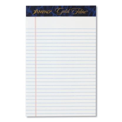 Ruled Writing Pad, Wide/Legal Rule, 50 White 5 x 8 Sheets, Dozen1