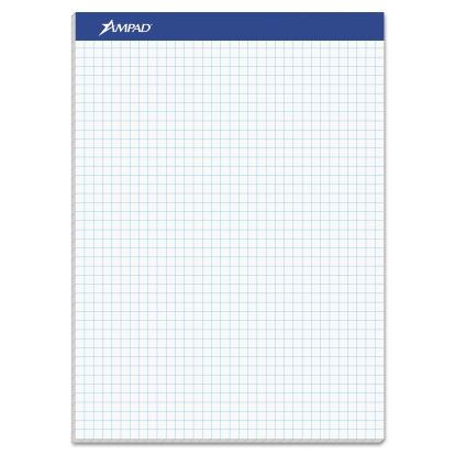 Quad Double Sheet Pad, Quadrille Rule (4 sq/in), 100 White 8.5 x 11.75 Sheets1