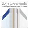 Quad Double Sheet Pad, Quadrille Rule (4 sq/in), 100 White 8.5 x 11.75 Sheets2