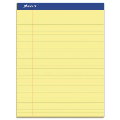 Perforated Writing Pads, Wide/Legal Rule, 50 Canary-Yellow 8.5 x 11.75 Sheets, Dozen1