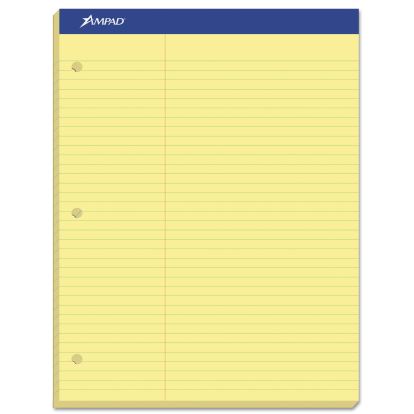 Double Sheet Pads, Pitman Rule Variation (Offset Dividing Line - 3" Left), 100 Canary-Yellow 8.5 x 11.75 Sheets1