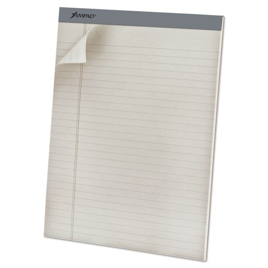 Pastel Writing Pads, Wide/Legal Rule, Dove Gray Headband, 50 Gray 8.5 x 11.75 Sheets, Dozen1