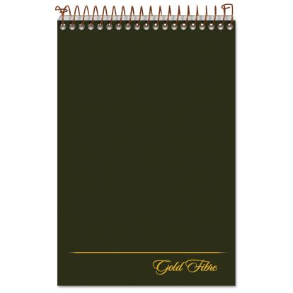 Gold Fibre Steno Pads, Gregg Rule, Designer Green/Gold Cover, 100 White 6 x 9 Sheets1
