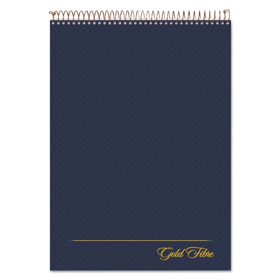 Gold Fibre Wirebound Project Notes Pad, Project-Management Format, Navy Cover, 70 White 8.5 x 11.75 Sheets1