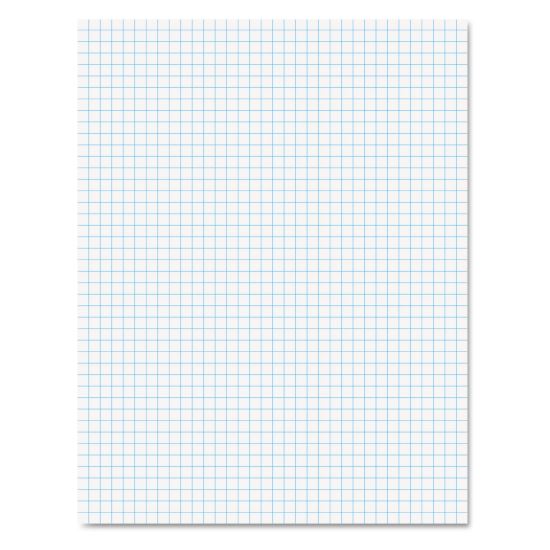 Quadrille Pads, Quadrille Rule (4 sq/in), 50 White (Heavyweight 20 lb Bond) 8.5 x 11 Sheets1