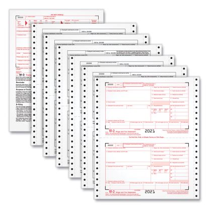 W-2 Tax Forms, Six-Part Carbonless, 5.5 x 8.5, 2/Page, (24) W-2s and (1) W-31