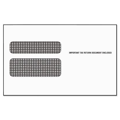 W-2 Laser Double Window Envelope, Commercial Flap, Self-Adhesive Closure, 5.63 x 9, White, 50/Pack1