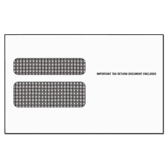 W-2 Laser Double Window Envelope, Commercial Flap, Self-Adhesive Closure, 5.63 x 9, White, 50/Pack1