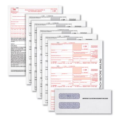 Five-Part 1099-NEC Online Tax Kit, 8.5 x 11, 3/Page, 24/Pack1