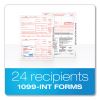 1099-INT Tax Forms, Five-Part Carbonless, 5.5 x 8, 2/Page, 24 Forms2