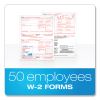 W-2 Tax Forms, Four-Part Carbonless, 5.5 x 8.5, 2/Page, (50) W-2s and (1) W-32