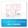 W-2 Tax Forms, Six-Part Carbonless, 5.5 x 8.5, 2/Page, (50) W-2s and (1) W-32