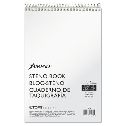 Steno Pads, Gregg Rule, Tan Cover, 60 Green-Tint 6 x 9 Sheets1