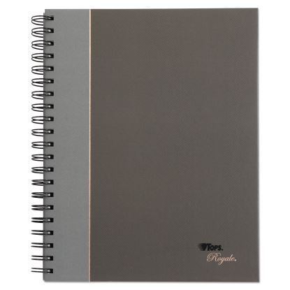 Royale Wirebound Business Notebooks, 1 Subject, Medium/College Rule, Black/Gray Cover, 8.25 x 5.88, 96 Sheets1