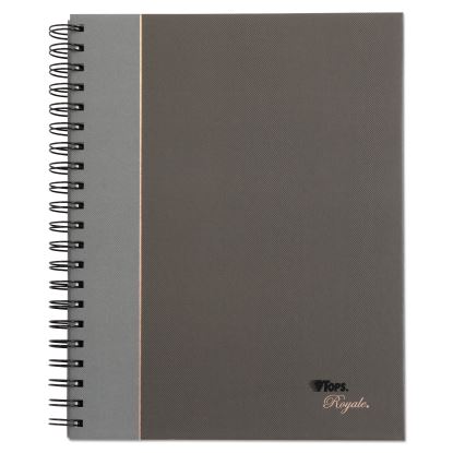 Royale Wirebound Business Notebooks, 1 Subject, Medium/College Rule, Black/Gray Cover, 10.5 x 8, 96 Sheets1