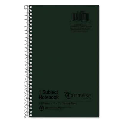 Earthwise by Oxford Recycled One-Subject Notebook, Narrow Rule, Green Cover, 8 x 5, 80 Sheets1